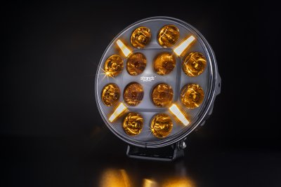 THETA 9tum extraljus LED, pos.ljus 12-24V DC, 120W, IP68, E-märkt Ref 37,5