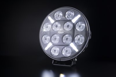 THETA 9tum extraljus LED, pos.ljus 12-24V DC, 120W, IP68, E-märkt Ref 37,5