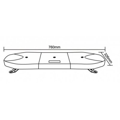 Varningsljusramp LED 760x326x81mm