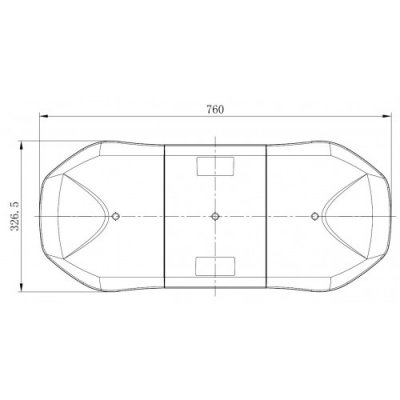 Varningsljusramp LED 760x326x81mm